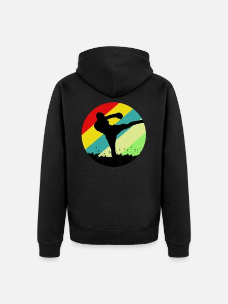 Kickboxen Kampfsport - Unisex Premium Bio Zip Hoodie - Schwarz
