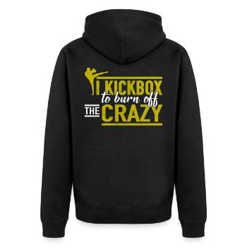 Kickboxing Kickboxing - Unisex Premium Organic Zip Hoodie - black - Back - Nico (187cm)