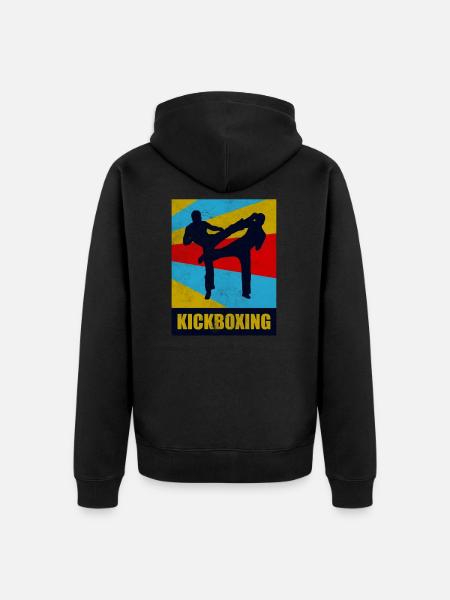 kickboxing - Veste à capuche bio Premium Unisexe - noir