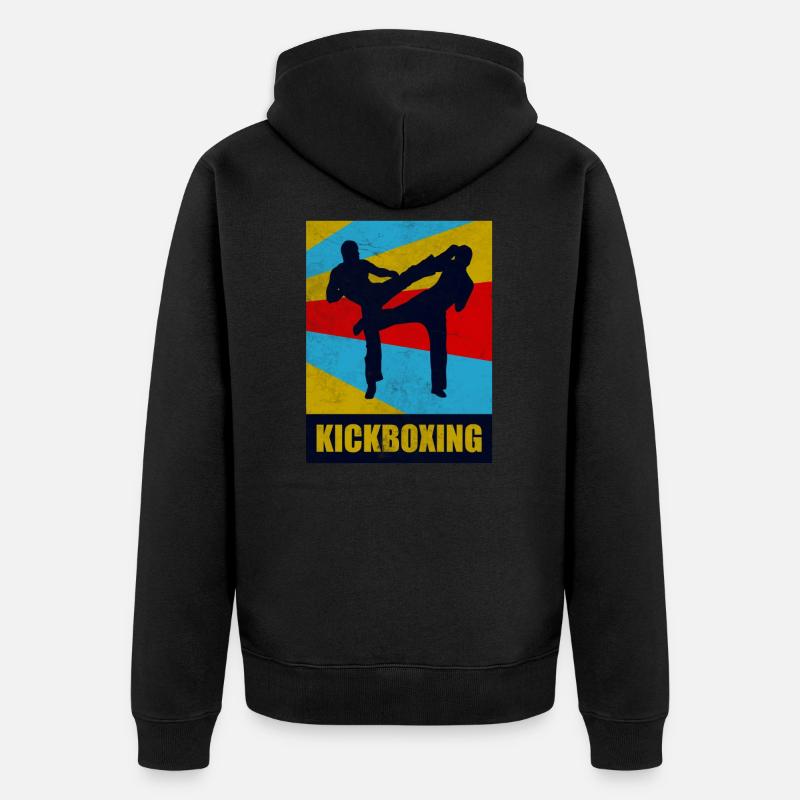 kickboxing - Veste à capuche bio Premium Unisexe - noir