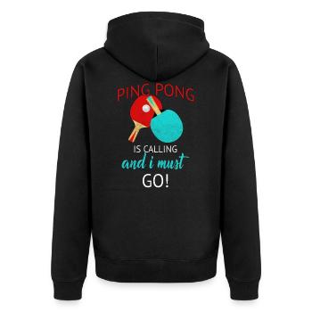 Ping-pong - Veste à capuche bio Premium Unisexe - noir - Dos - Nico (187cm)