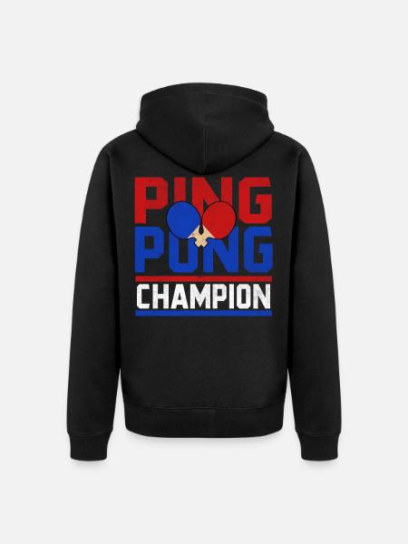 Ping-ping-ping-ball tennis de table - Veste à capuche bio Premium Unisexe - noir