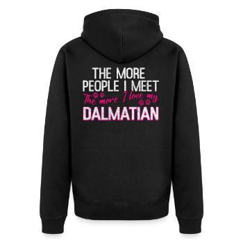 dalmatien - Veste à capuche bio Premium Unisexe - noir - Dos - Nico (187cm)