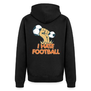 Match de football cadeau de footballeur - Veste à capuche bio Premium Unisexe - noir - Dos - Nico (187cm)