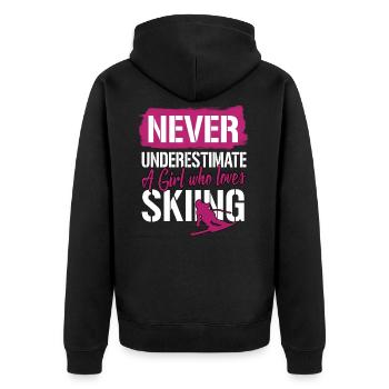 ski - Veste à capuche bio Premium Unisexe - noir - Dos - Nico (187cm)