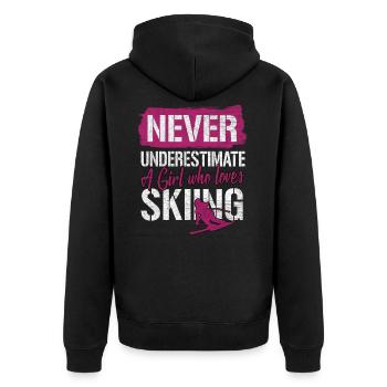 ski - Veste à capuche bio Premium Unisexe - noir - Dos - Nico (187cm)