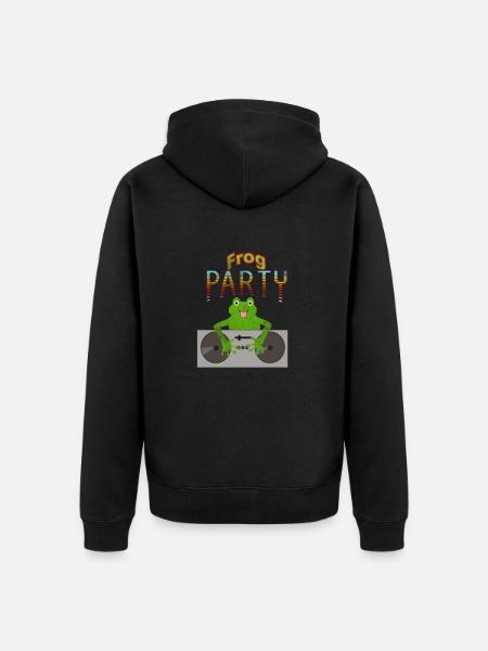 Frosch - Unisex Premium Bio Zip Hoodie - Schwarz