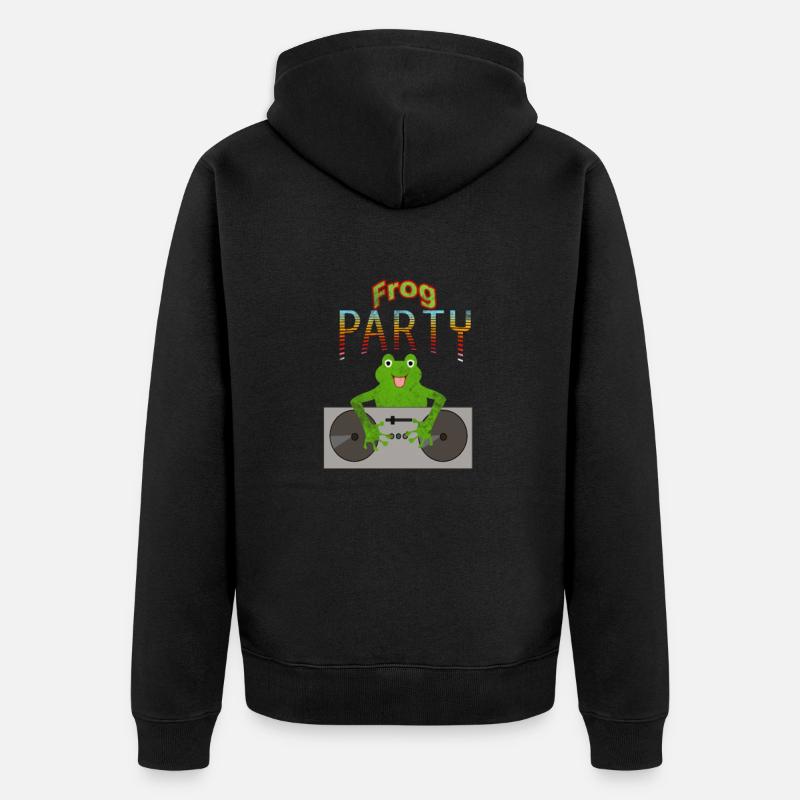 grenouille - Veste à capuche bio Premium Unisexe - noir