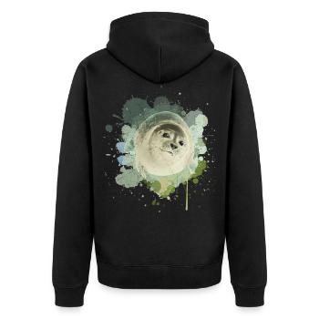 Seal seal sea lion walrus animal - Unisex Premium Organic Zip Hoodie - black - Back - Nico (187cm)