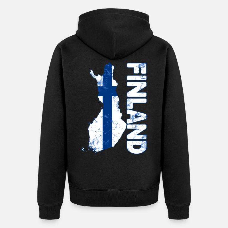 Finlande pays et pays - Veste à capuche bio Premium Unisexe - noir