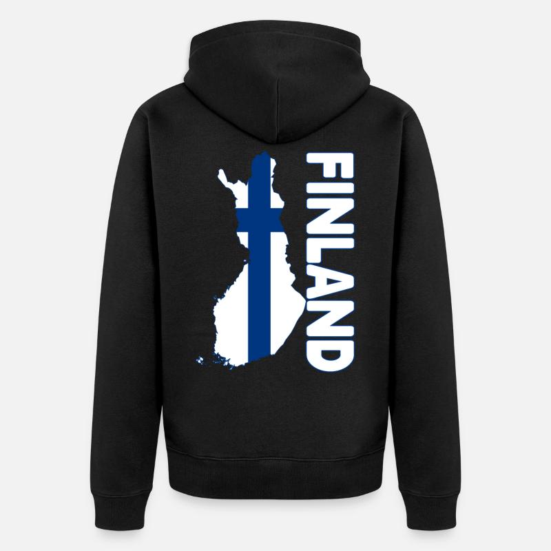 Finlande pays et pays - Veste à capuche bio Premium Unisexe - noir