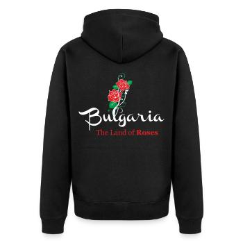 Bulgarie - Veste à capuche bio Premium Unisexe - noir - Dos - Nico (187cm)
