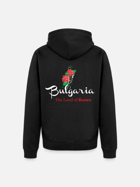 Bulgaria - Unisex Premium Organic Zip Hoodie - black