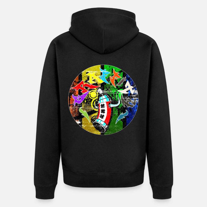 Graffitis - Graffitti - Veste à capuche bio Premium Unisexe - noir
