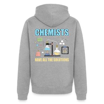 Laboratoire Éprouve - Veste à capuche bio Premium Unisexe - gris chiné - Dos - Nico (187cm)