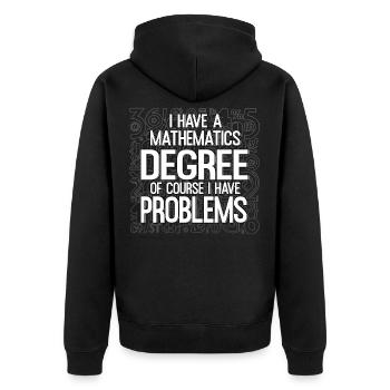 Mathématicien Mathe maths Maths Problèmes - Veste à capuche bio Premium Unisexe - noir - Dos - Nico (187cm)