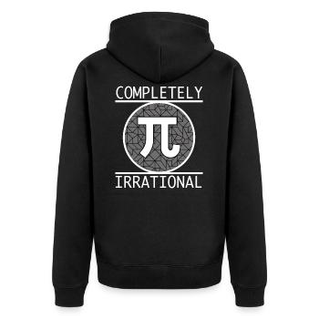 Mathematik Mathe Pi Mathematiker mathematisch - Unisex Premium Bio Zip Hoodie - Schwarz - Hinten - Nico (187cm)
