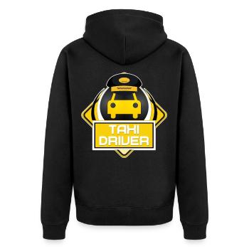 taxi - Veste à capuche bio Premium Unisexe - noir - Dos - Nico (187cm)