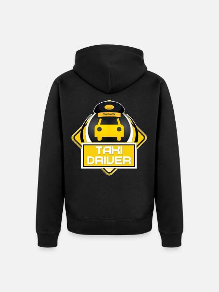 taxi - Unisex Premium Bio Zip Hoodie - Schwarz