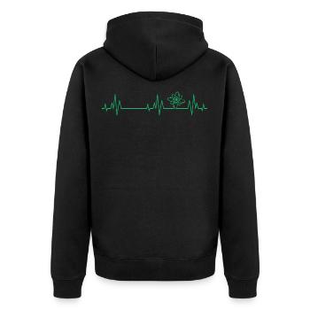 Atome physique battement de coeur physicien enseignant cadeau - Veste à capuche bio Premium Unisexe - noir - Dos - Nico (187cm)