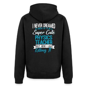 Physique physicien physicien professeur de physique professeur de cadeau - Veste à capuche bio Premium Unisexe - noir - Dos - Nico (187cm)