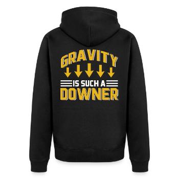 Physique physicien gravitation nucléaire Professeur de physique - Veste à capuche bio Premium Unisexe - noir - Dos - Nico (187cm)