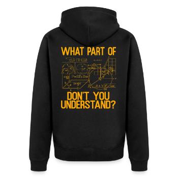 Physicien Mathématiques Mathématiques Physique Professeur - Veste à capuche bio Premium Unisexe - noir - Dos - Nico (187cm)