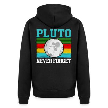 Pluto Planet Univers Galaxie Cosmonaute - Veste à capuche bio Premium Unisexe - noir - Dos - Nico (187cm)