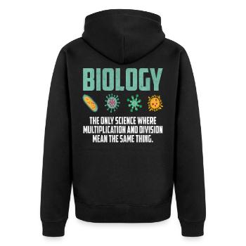 biologie - Veste à capuche bio Premium Unisexe - noir - Dos - Nico (187cm)