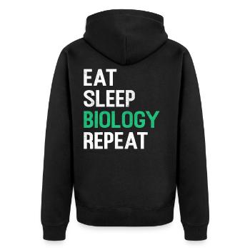 biologie - Veste à capuche bio Premium Unisexe - noir - Dos - Nico (187cm)