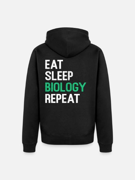 biology - Unisex Premium Organic Zip Hoodie - black