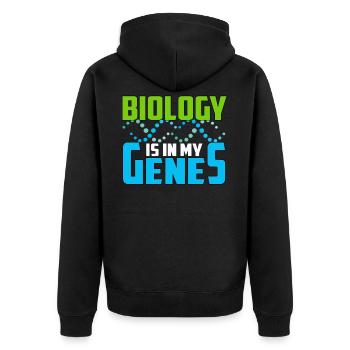 biologie - Veste à capuche bio Premium Unisexe - noir - Dos - Nico (187cm)