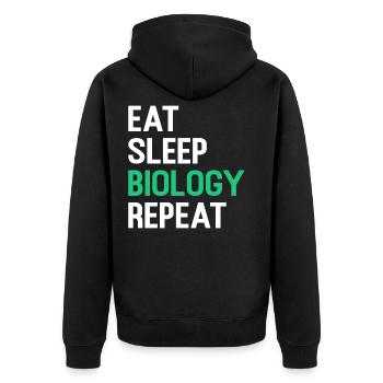 biologie - Veste à capuche bio Premium Unisexe - noir - Dos - Nico (187cm)