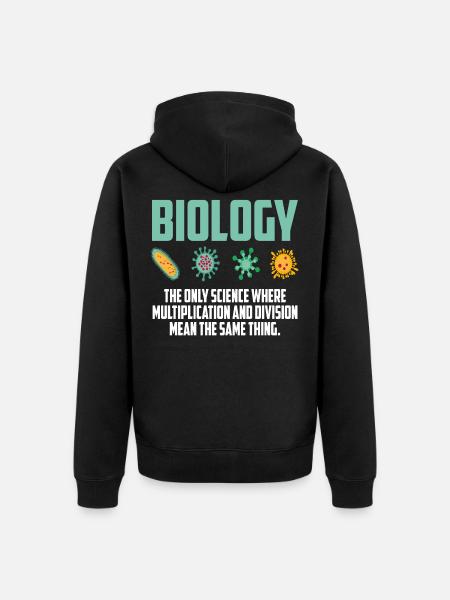 biologist - Unisex Premium Organic Zip Hoodie - black