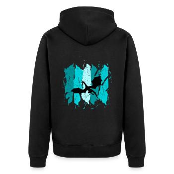 Dragon - Veste à capuche bio Premium Unisexe - noir - Dos - Nico (187cm)