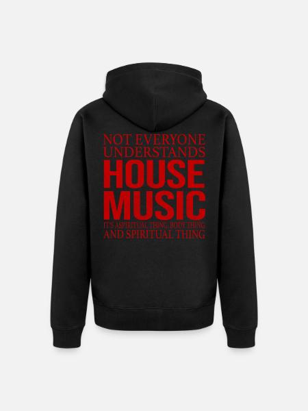 House Music - Unisex Premium Organic Zip Hoodie - black