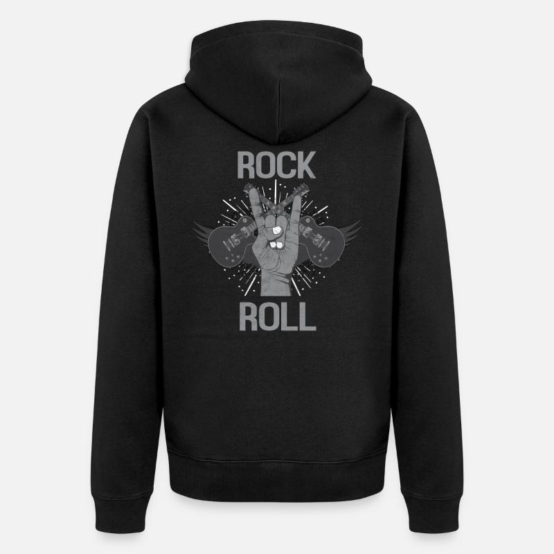 Rock'n'Roll - Veste à capuche bio Premium Unisexe - noir
