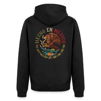 Mexique Drapeau Mexicain Aigle Mexicain Origine - Veste à capuche bio Premium Unisexe - noir - Dos - Nico (187cm)
