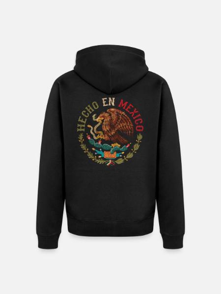 Mexico flag - Unisex Premium Organic Zip Hoodie - black
