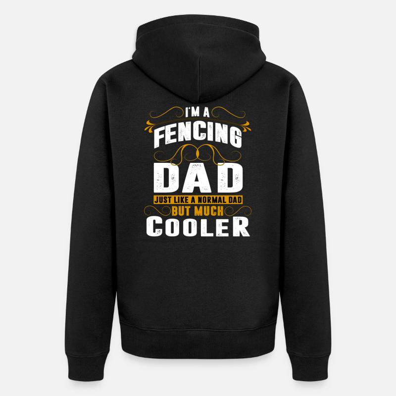 Fechten Schwertkampf Dad - Unisex Premium Bio Zip Hoodie - Schwarz