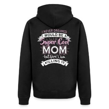 Beste Mutter Mutterschaft Mama Mutterliebe Mom - Unisex Premium Bio Zip Hoodie - Schwarz - Hinten - Nico (187cm)