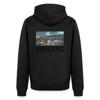 Art de la ville de Bregenz autriche - Veste à capuche bio Premium Unisexe - noir - Dos - Nico (187cm)