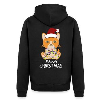 Chat de Noël Chat du Bengale Siamois Chat - Veste à capuche bio Premium Unisexe - noir - Dos - Nico (187cm)