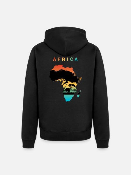Afrique - Veste à capuche bio Premium Unisexe - noir