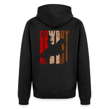 cow-boy - Veste à capuche bio Premium Unisexe - noir - Dos - Nico (187cm)