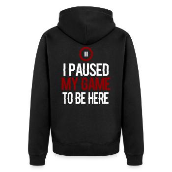 Gamer gamers gaming - Unisex Premium Organic Zip Hoodie - black - Back - Nico (187cm)