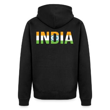 Inde - Veste à capuche bio Premium Unisexe - noir - Dos - Nico (187cm)