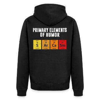 Periodensystem lustige Chemiker Chemie Spruch - Unisex Premium Bio Zip Hoodie - Schwarz - Hinten - Nico (187cm)
