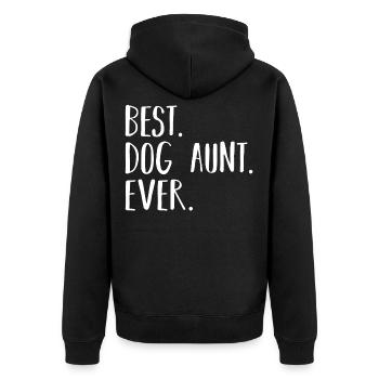 Dogs Dog Love Dog Lover Tante de chien - Veste à capuche bio Premium Unisexe - noir - Dos - Nico (187cm)