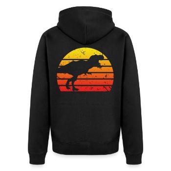 Dinosaure Dino T-Rex - Veste à capuche bio Premium Unisexe - noir - Dos - Nico (187cm)
